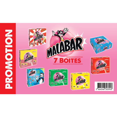 Malabar tutti frutti boîte 200 chewing-gums - Bonbons