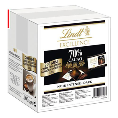 Mini excellence Noir x 200 mini carrés Lindt