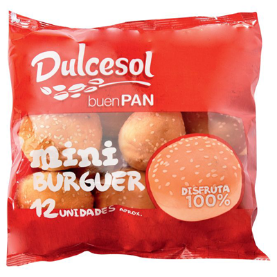 Mini pain hamburger 12 pieces 285 g dulcesol