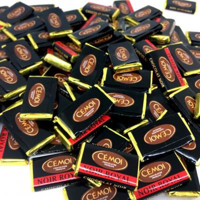 Mini tablettes chocolat noir 3 5g accompagnement cafe cemoi le lot de 20