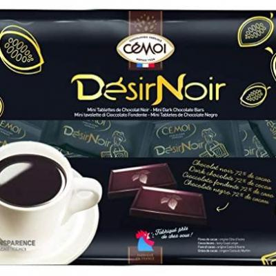 Mini tablettes chocolat noir 3 5g accompagnement cafe cemoi