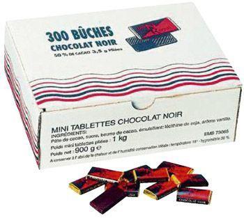 Mini tablettes chocolat noir accompagnement cafe 300 x 3 5 g pour bureau