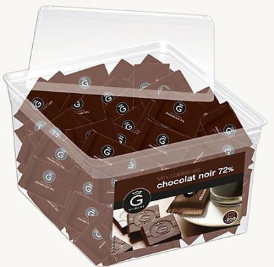 Mini tablettes chocolat noir eclats de cacao 400 g gilbert dosette chocolat individuel