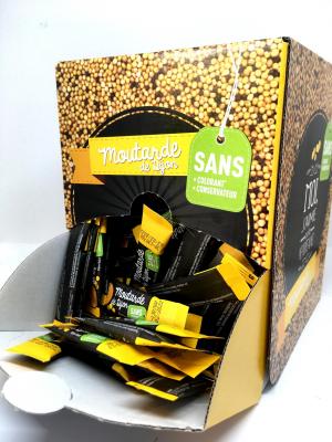 Moutarde 4 g x 250 saveurs et sauces sans colorant sans conservateur boite service