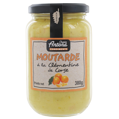 Moutarde a la clementine corse verre 380 g charles antona 1