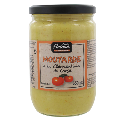 Moutarde corse a la clementine 650 g corsica gastronomia