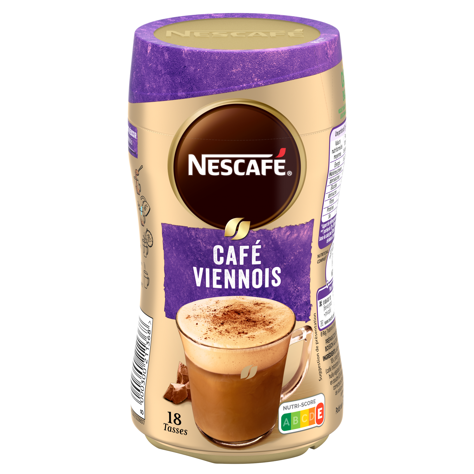 Café Soluble 3en1 Café au lait sucré NESCAFE