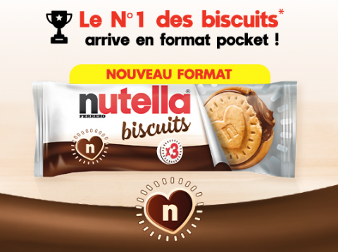 Biscuits au nutella flowpack de 3 pièces le lot de 12