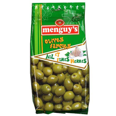 Olives farcies ail et fines herbes 200 g menguy s