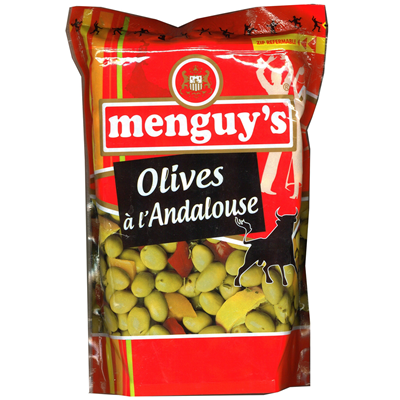 Olives vertes a la sauce andalouse 936 g menguy s