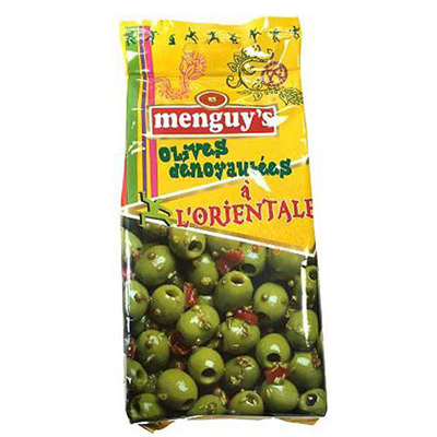 Olives vertes denoyautees a l orientale 200 g menguy s