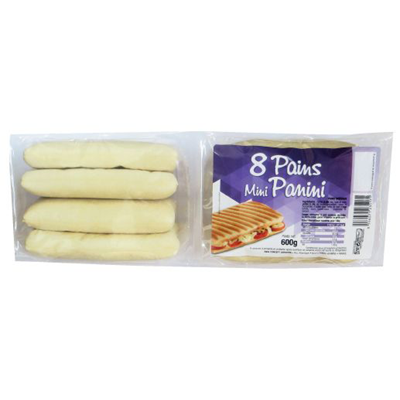 Pain panini mini 8 pieces 600 g