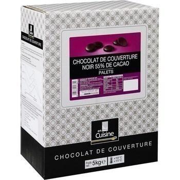 Palets noir 55 de cacao chocolat de couverture 5 kg