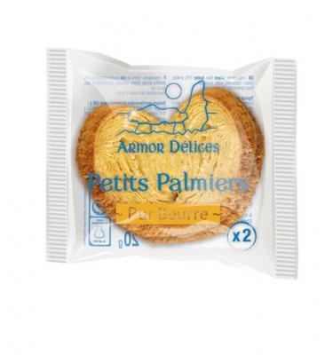 Palmiers pur beurre 50 x 20 g biscuits individuels dosettes et stick