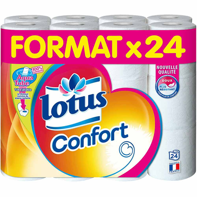 Papier toilette x 24 Confort Lotus