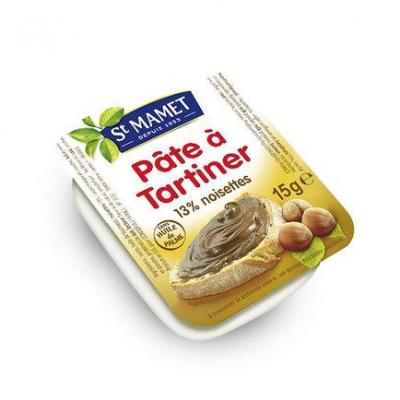 Pate a tartiner aux noisettes 120x15 g saint mamet dosettes 2