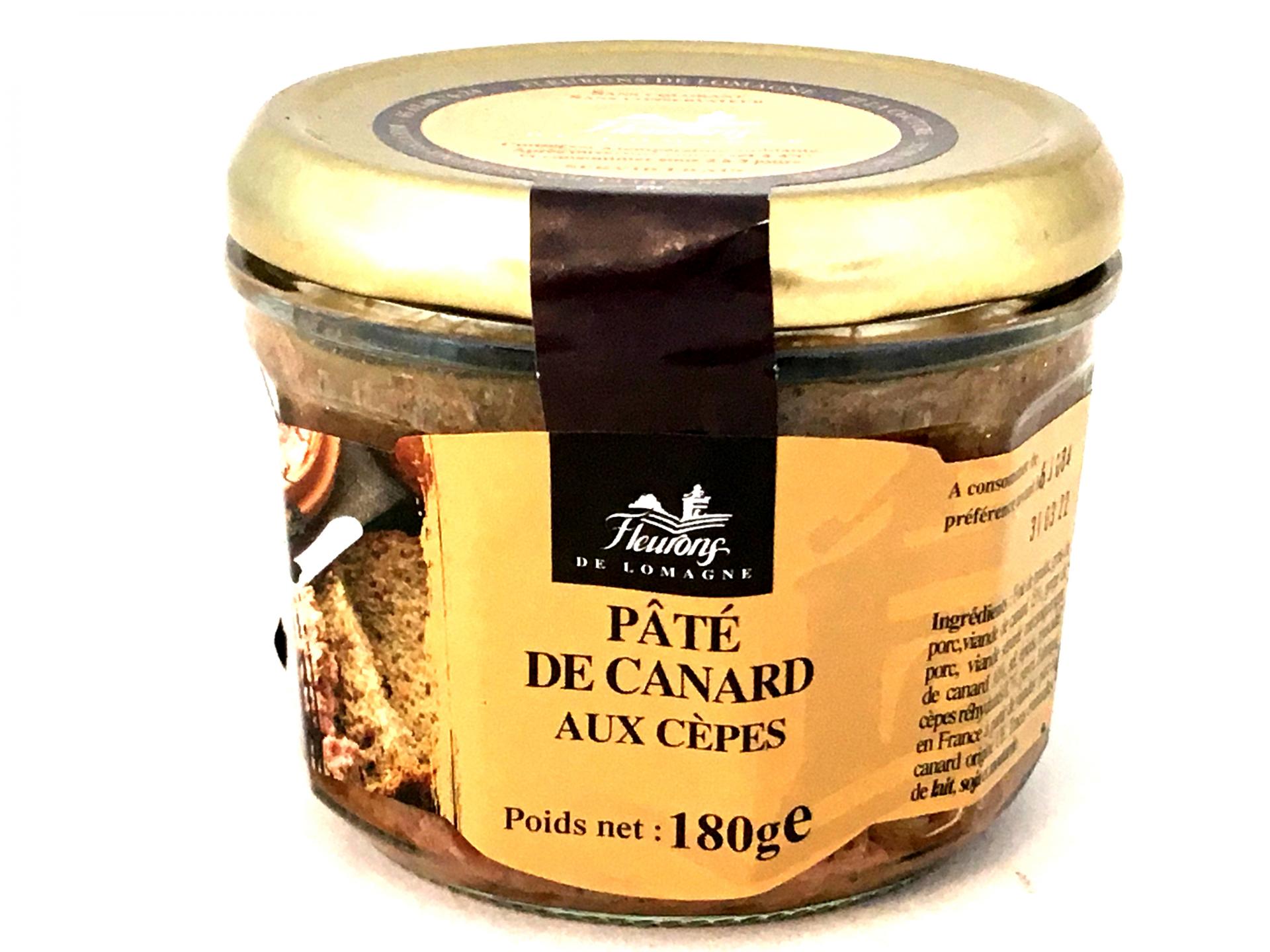 Pate de canard aux cepes 180g bocal 1