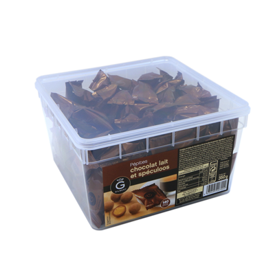 Pepites chocolat au lait et speculoos 140 pieces gilbert