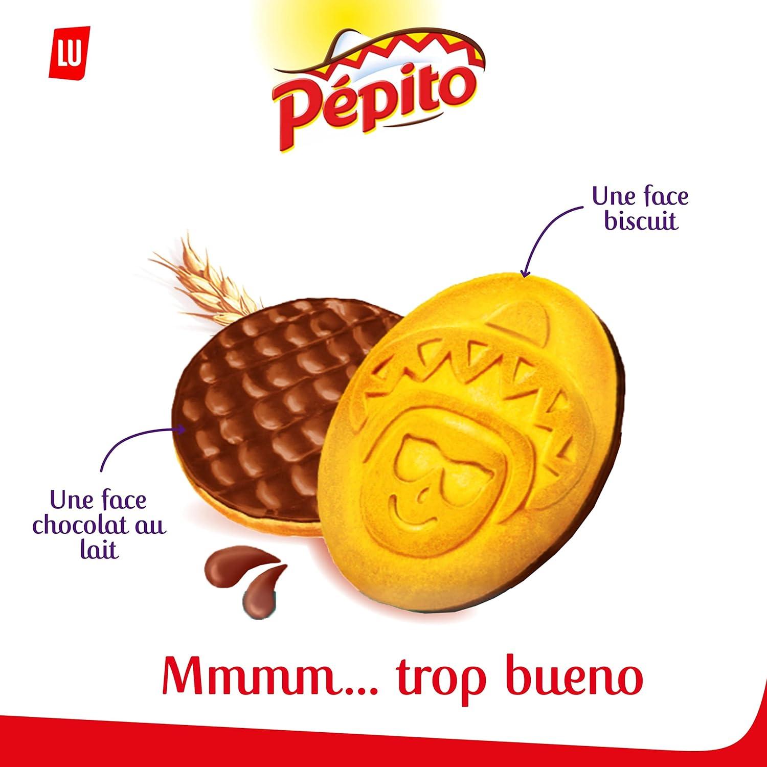 Pepito chocolat au lait 38 4 g x 120 etuis de 4 biscuits lu