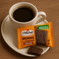 Petit brownie chocolat 5g saint michel cafe