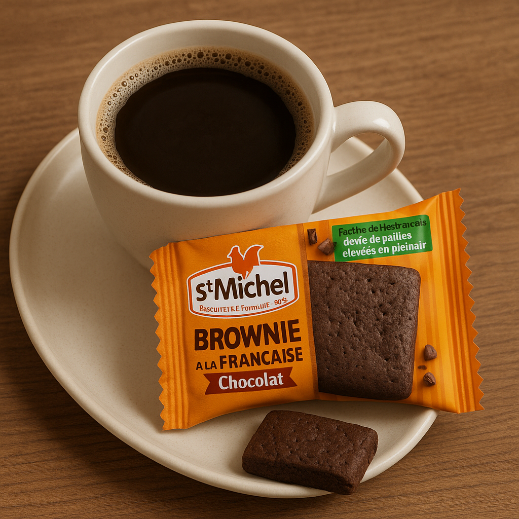 Petit brownie chocolat 5g saint michel cafe