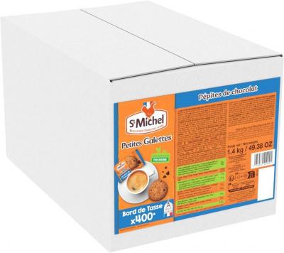 Petite galette pepites de chocolat en etui 3 5 g saint michel le carton de 400