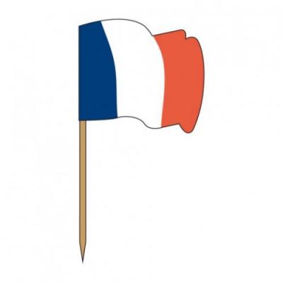 Pique drapeau en bois france pack de 144 unites