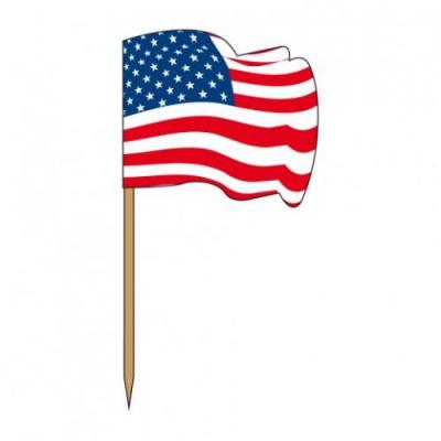 Pique drapeau en bois USA - pack de 144 unités