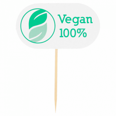 Pique repas vegan en bois 8 cm pack de 100 unites