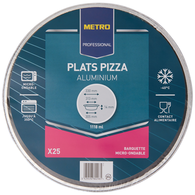 Plat a pizza en aluminium 32 cm vendu par 25 