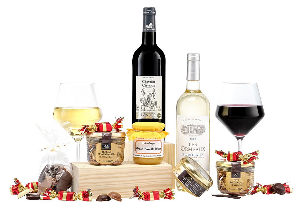 Plateau festif solo panier gourmand de noel ccas