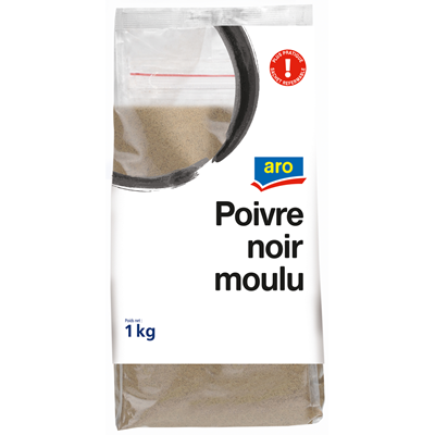 Poivre noir moulu 1 kg aro