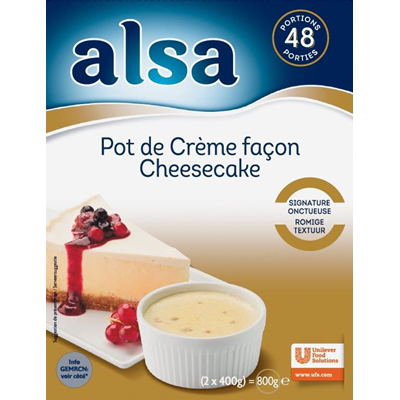 Pot de creme facon cheesecake 800 g alsa 48 parts