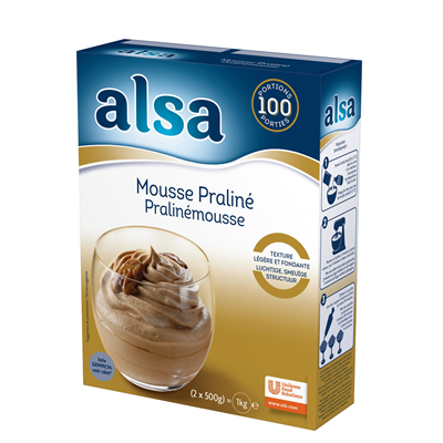 Preparation mousse praline 1 kg alsa 100 parts