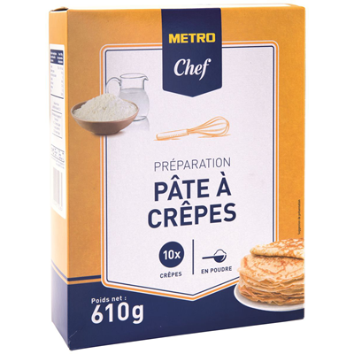 Preparation pate a crepes 630 g metro chef