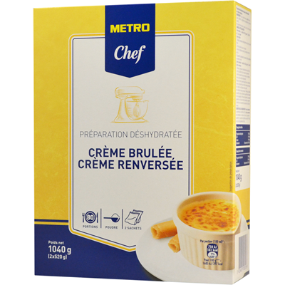 Preparation pour creme brulee ou renversee 1 04 kg metro chef