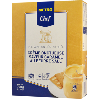 Preparation pour creme caramel au beurre sale 720 g metro chef