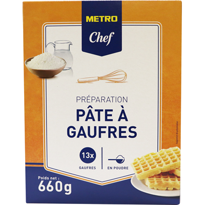 Preparation pour pate a gaufres 660 g metro chef