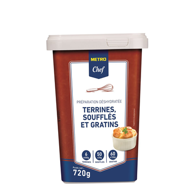 Preparation pour terrines souffles et gratins 720 g metro chef 1