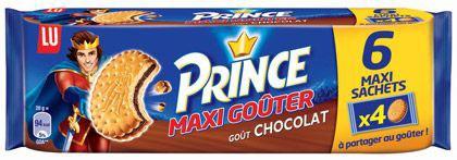 Prince maxi gouter chocolat 6 x 80 g lu pour professionnels