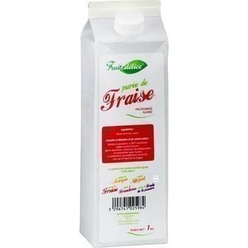 Puree de fraise pasteurisee sucree la brique de 1 kg