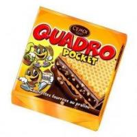 Quadro gaufrette praline 21 g le lot de 80