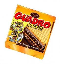 Quadro gaufrette praline 21 g le lot de 80
