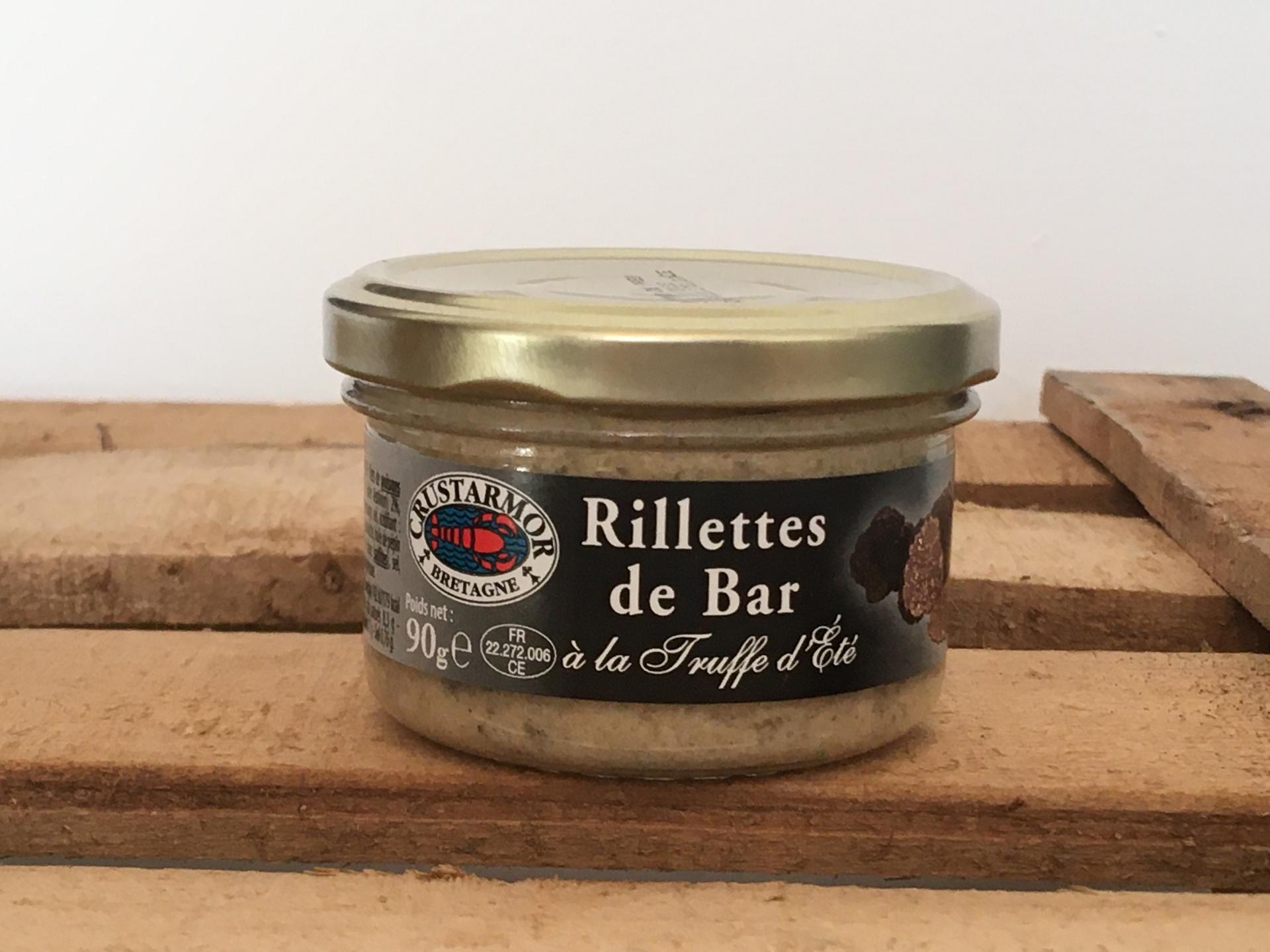 Rillettes de bar a la truffe d ete 90g bocal