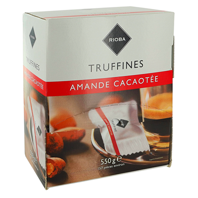 Rioba truffine cacaotee amande157 pieces soit 550 g