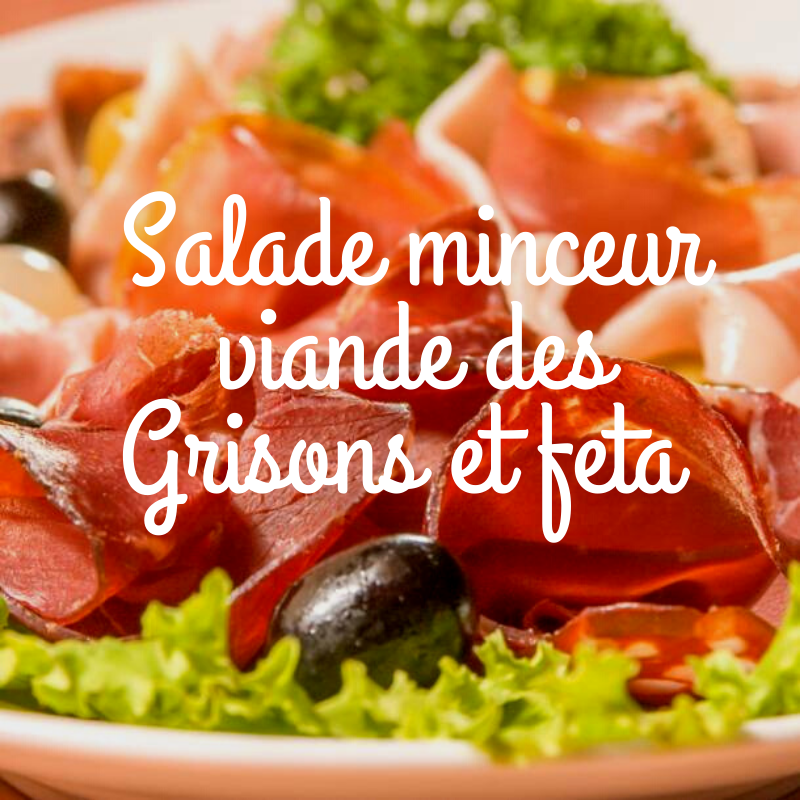 Salade minceur viande des grisons et feta