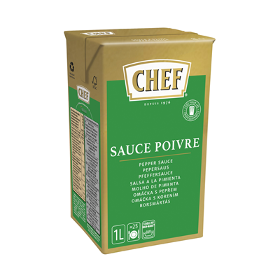 Sauce au poivre brique 1 l chef