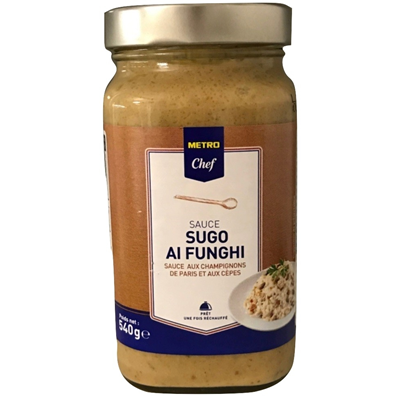 Sauce aux champigons 540 g metro chef