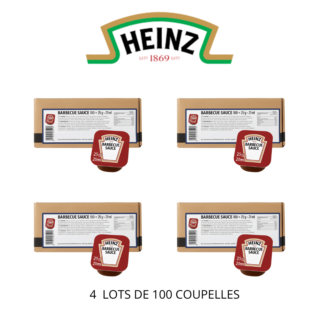 Sauce barbecue 100 x 25 g heinz en coupelles gros volume