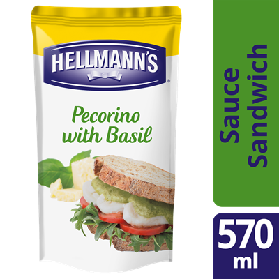 Sauce sandwich pecorino et basilic 570 ml hellmann s
